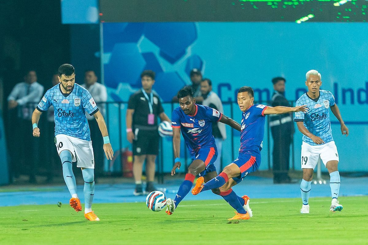 Bengaluru FC defeated Mumbai City FC 1-0 in the first leg of the semi finals (Image courtesy: ISL Media)