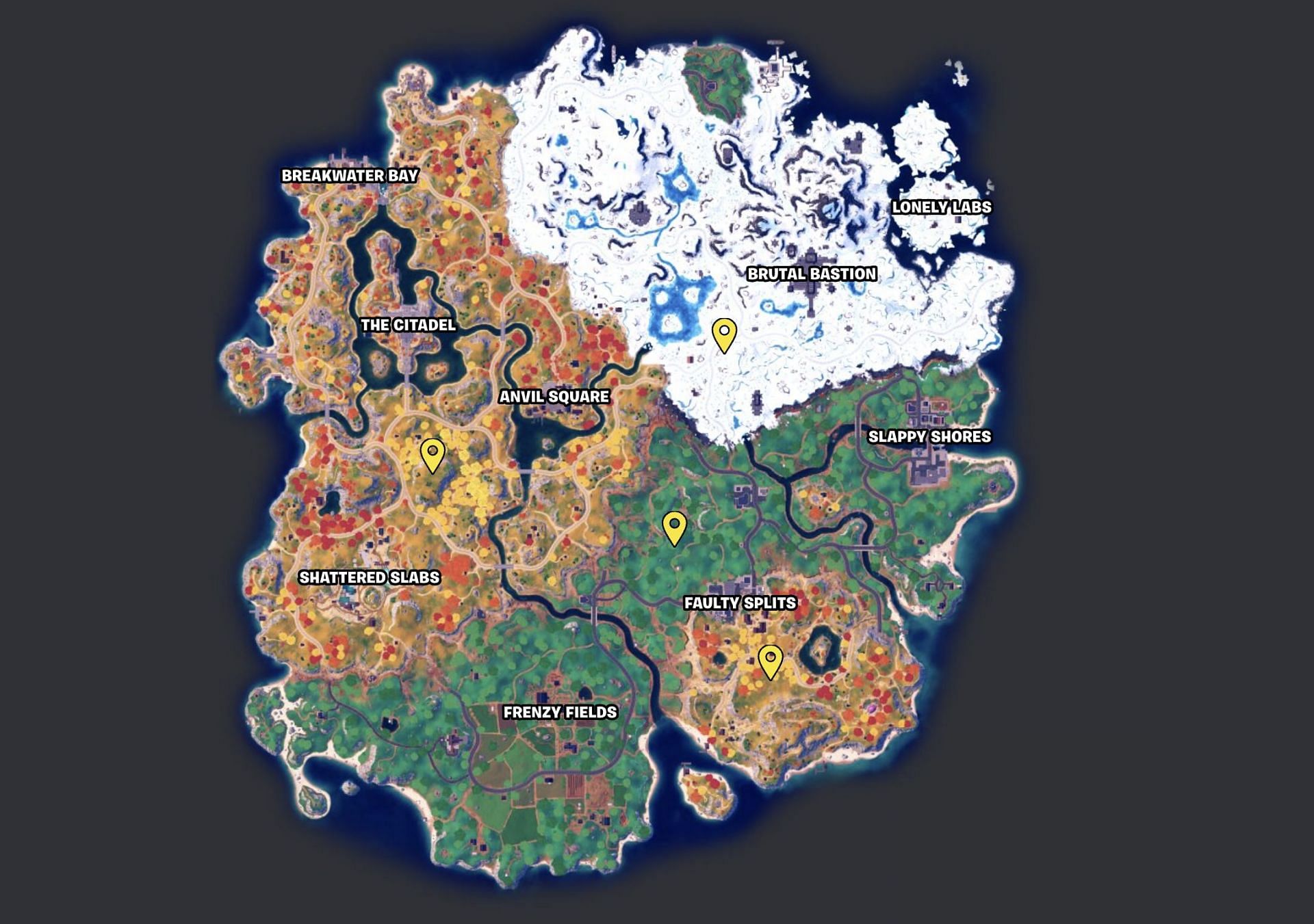 Land somewhere where a boar or wolf can spawn (Image via Fortnite.GG)