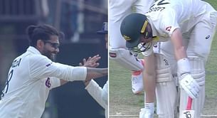 WATCH: Ravindra Jadeja cleans up his bunny Marnus Labuschagne after no-ball error in IND vs AUS 3rd Test