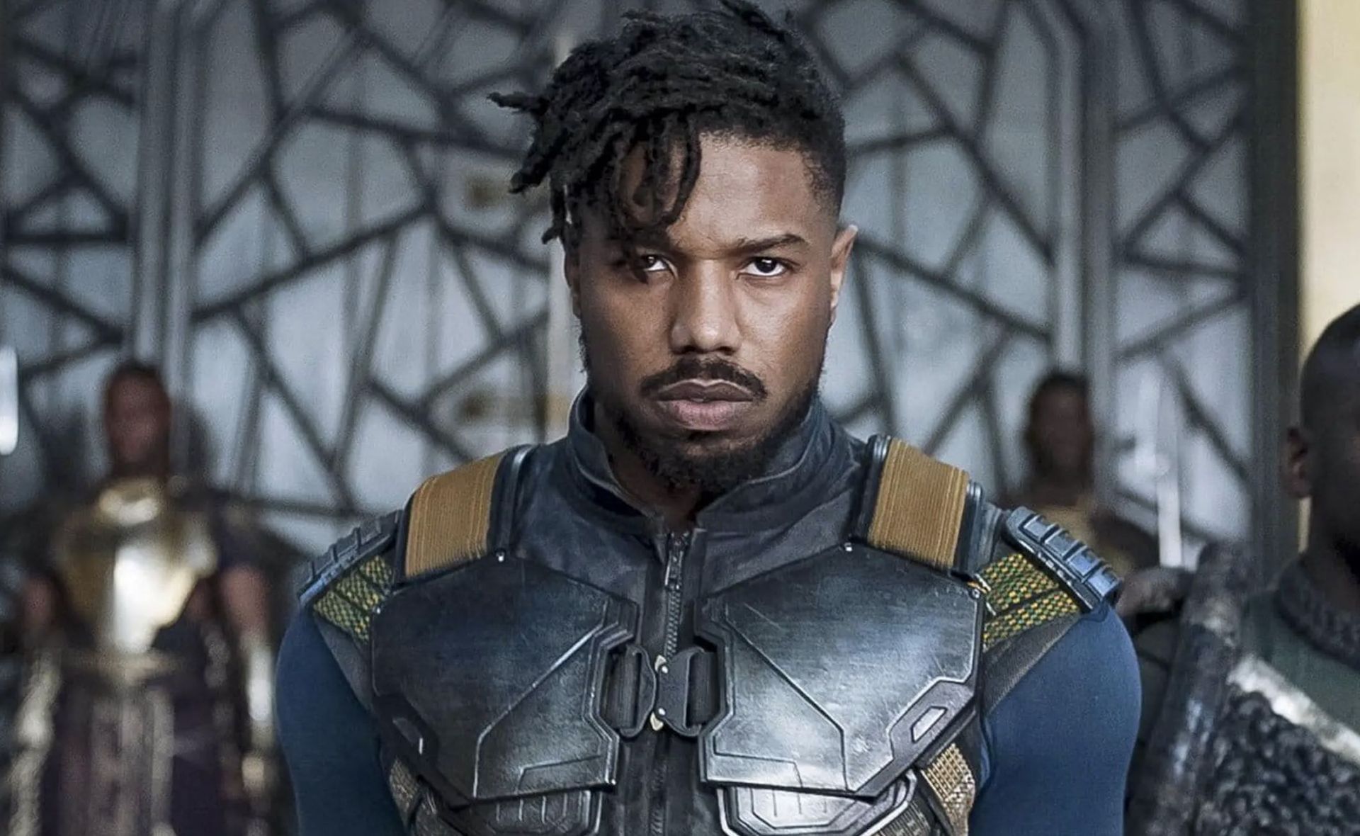 Michael B. Jordan&#039;s dynamic portrayal of Killmonger brings intensity and charisma to the MCU&#039;s most captivating villain (Image via Marvel Studios)