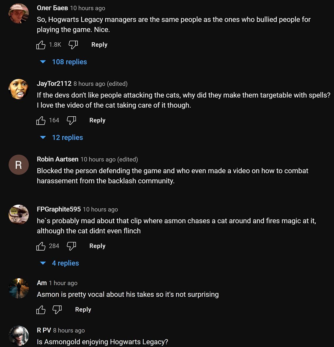 Fans in the YouTube comments section reacting to the streamer&#039;s clip (Image via Asmongold Clips/YouTube)
