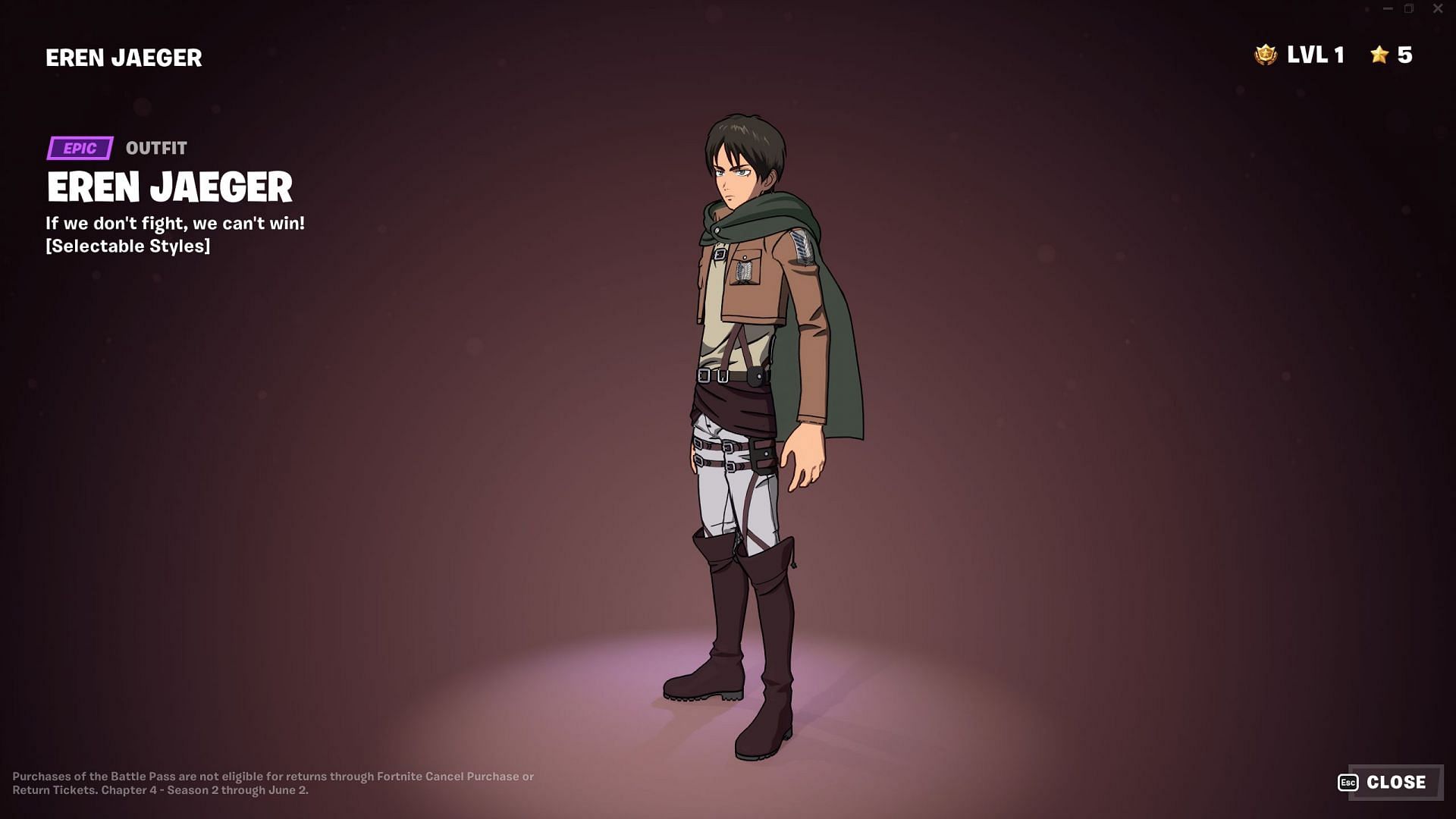 Eren Yeager Has A New Weapon To Fight! #fortnite #anime #shorts 