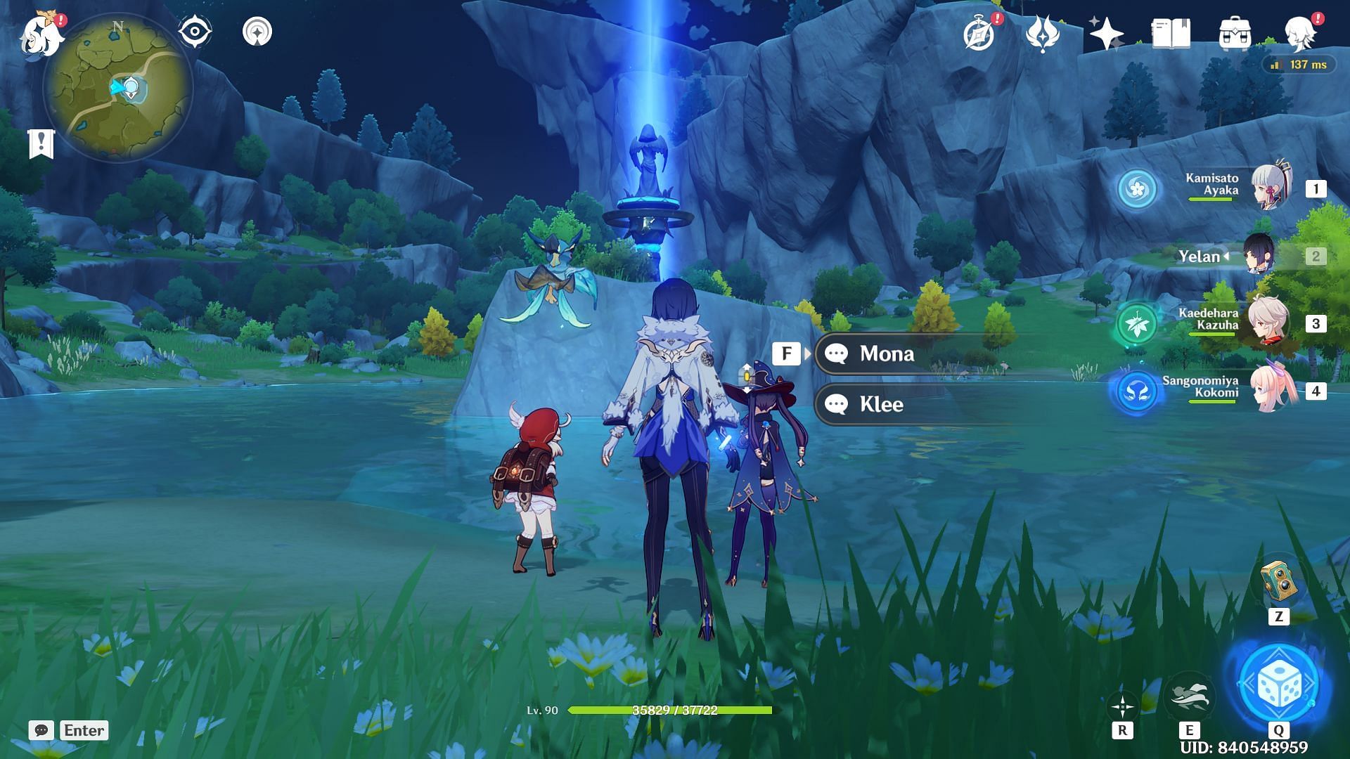 Mona and Klee are near the Statue of the Seven (Image via HoYoverse)