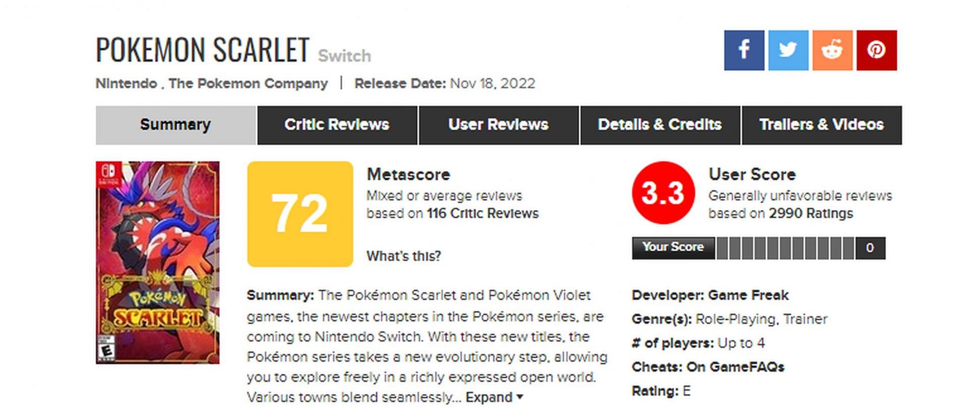 Pokémon: The 7 Worst Main Series Games According To Metacritic, Ranked