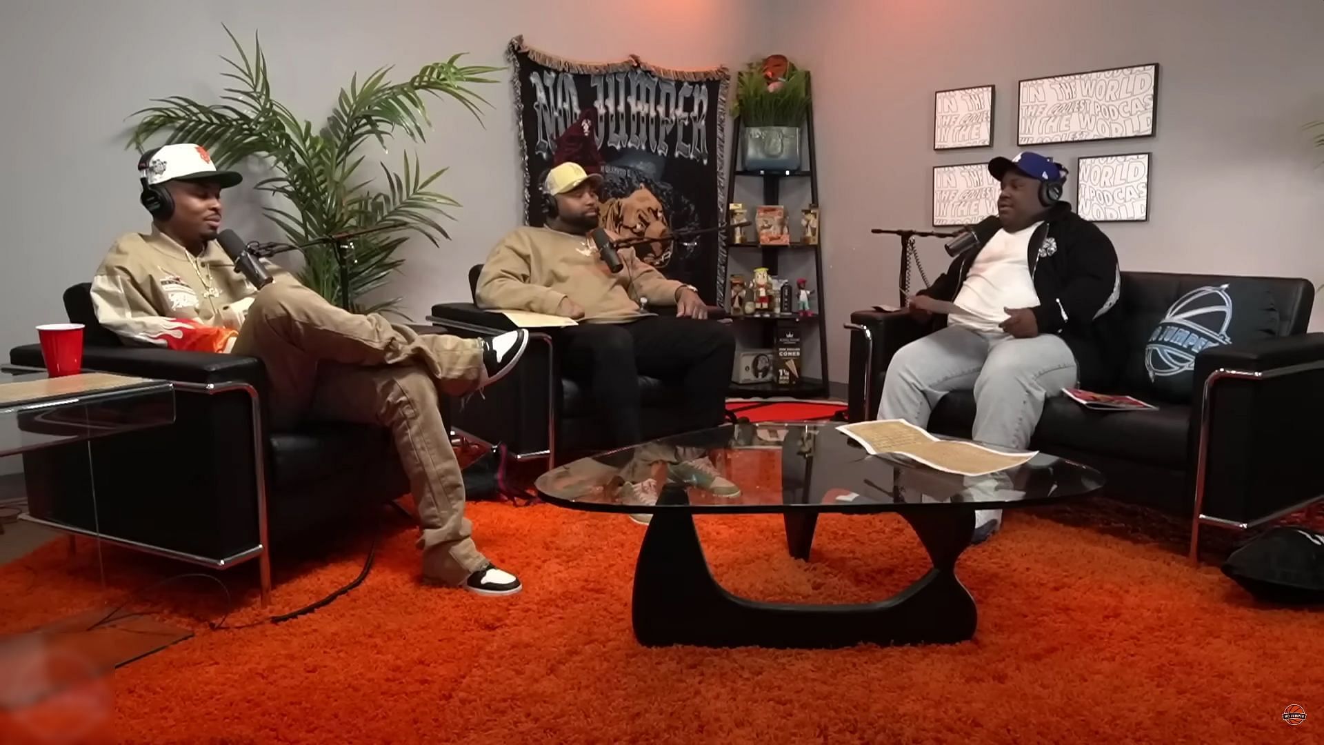 T-Rell and AD leave No Jumper (Image via YouTube/@No Jumper)