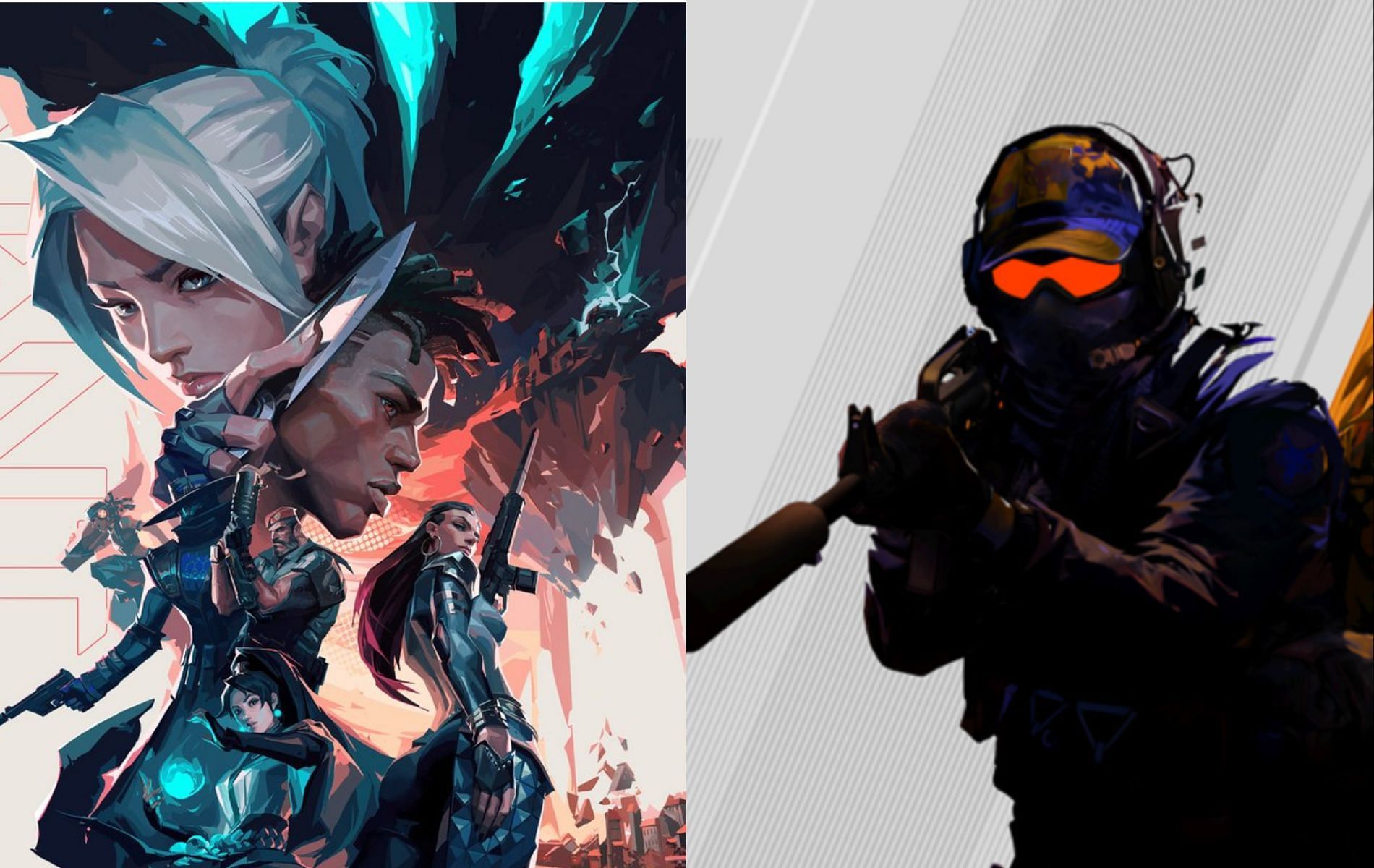 Will Counter-Strike 2 surpass Valorant&rsquo;s popularity upon its release in 2023? (Image via Riot/Valve)