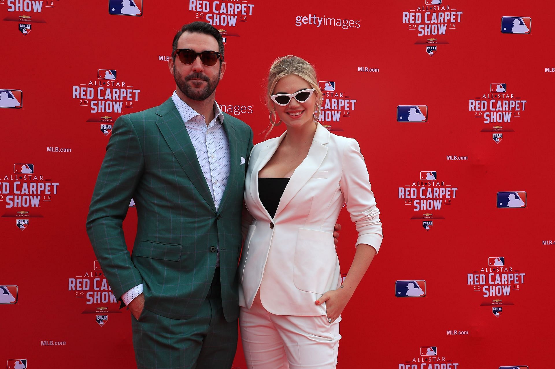 89th MLB All-Star Game, presented by MasterCard - Red Carpet: WASHINGTON, DC - JULY 17: Verlander #35 of the Houston Astros and the American League and wife Kate Upton attend the 89th MLB All-Star Game, presented by MasterCard red carpet at Nationals Park on July 17, 2018, in Washington, DC. (Photo by Mike Lawrie/Getty Images)