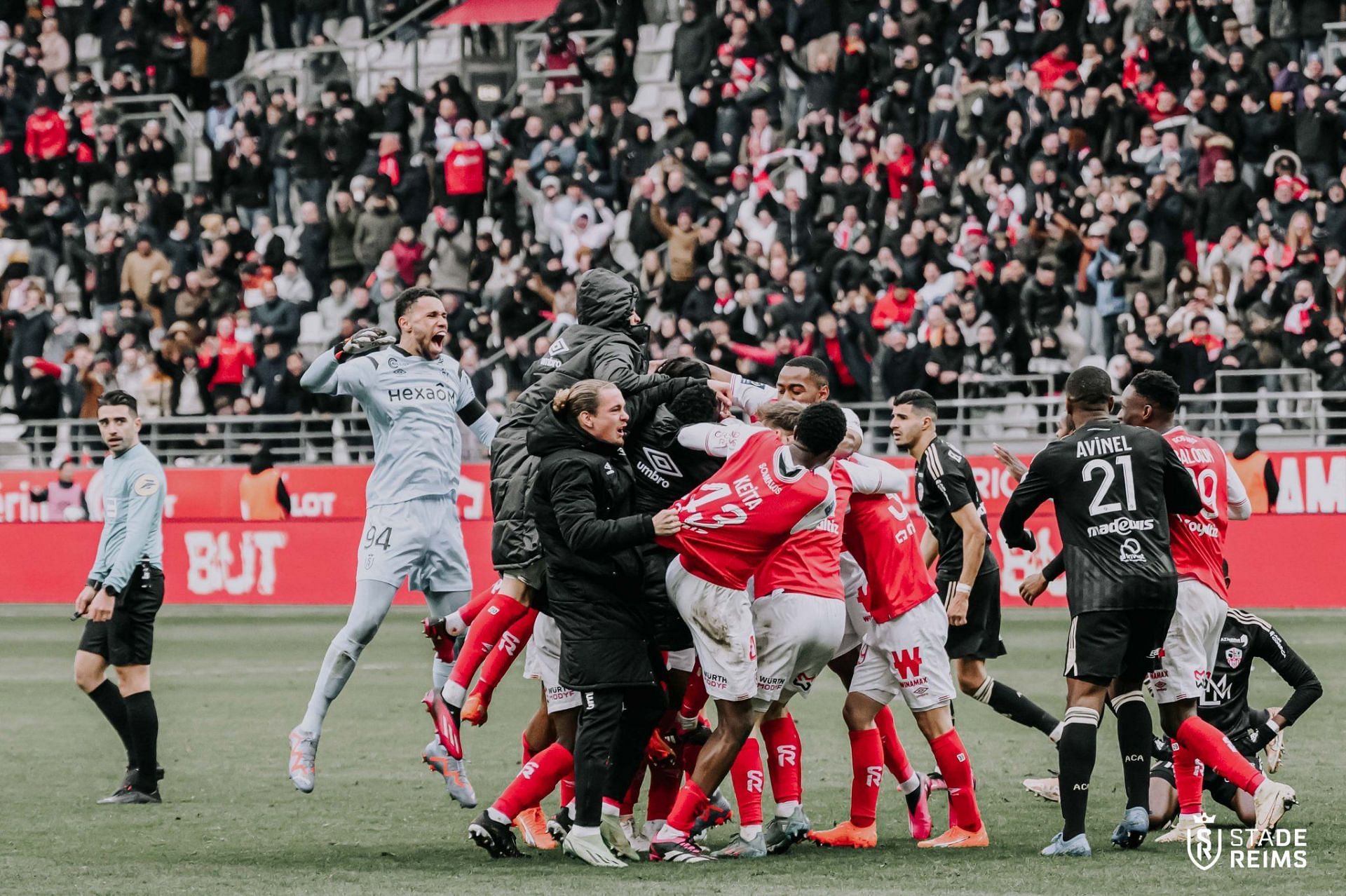 Yehvann Diouf in action for Stade de Reims in the 2022-23 campaign