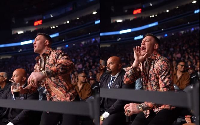 WATCH: Conor McGregor dons coaching hat from cageside at UFC 285