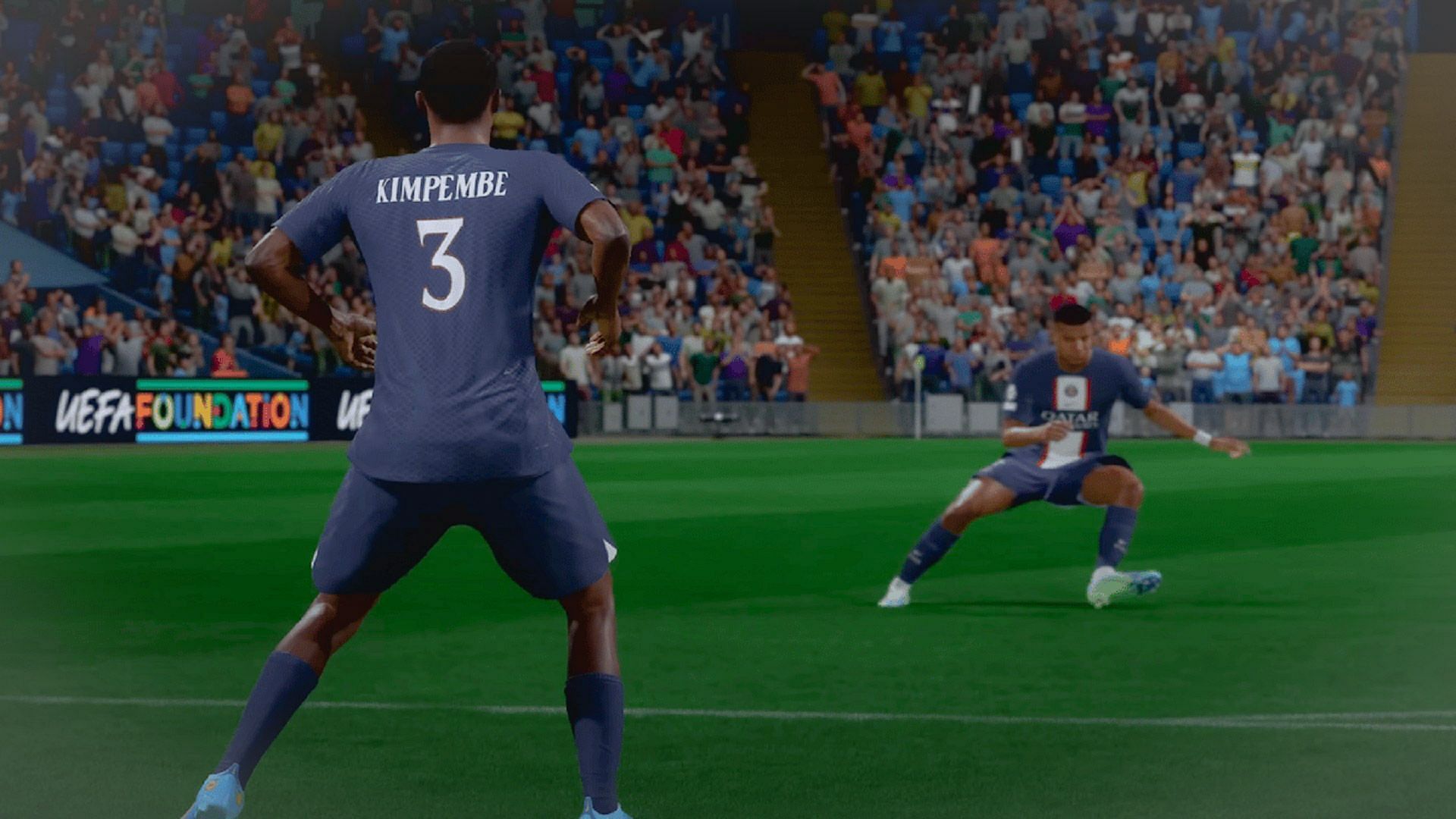 Defending in FIFA 23 is a irreplaceable tool to upskill your game (Image via EA sports)