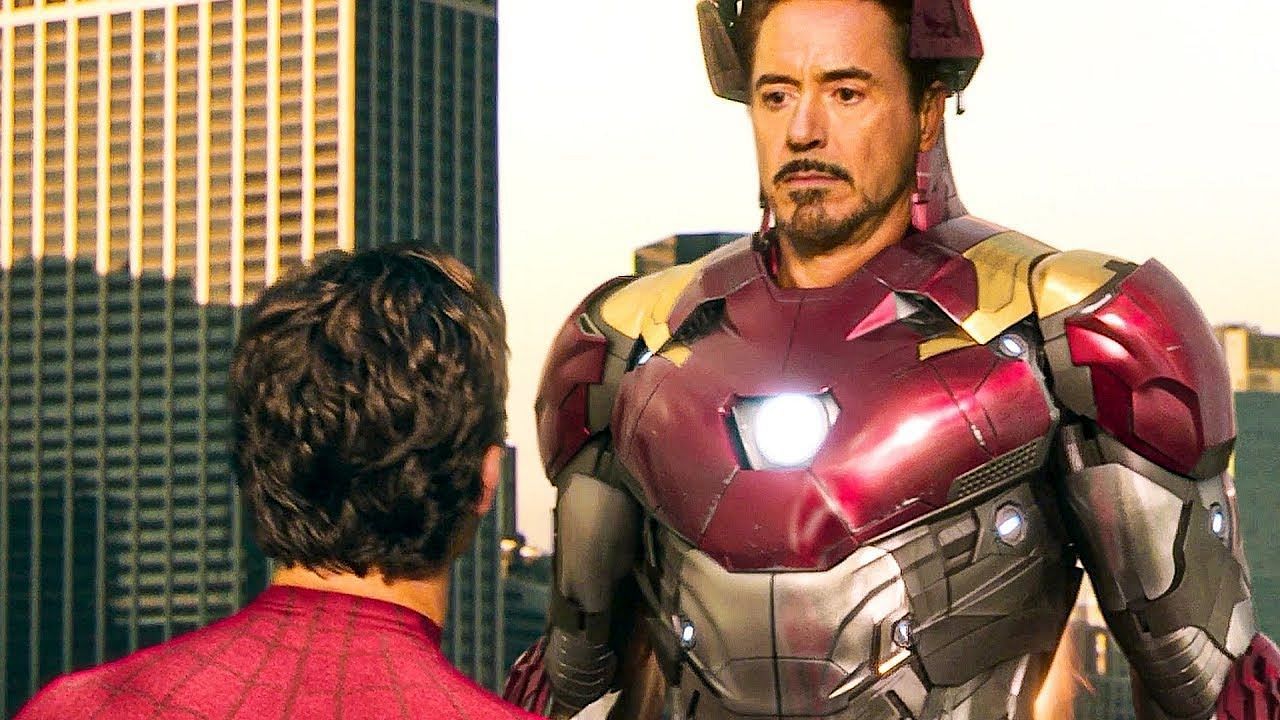 Iron Man serves as a mentor to the young Spider-Man, guiding him as he learns to balance his superhero duties with his school life (Image via Marvel Studios)
