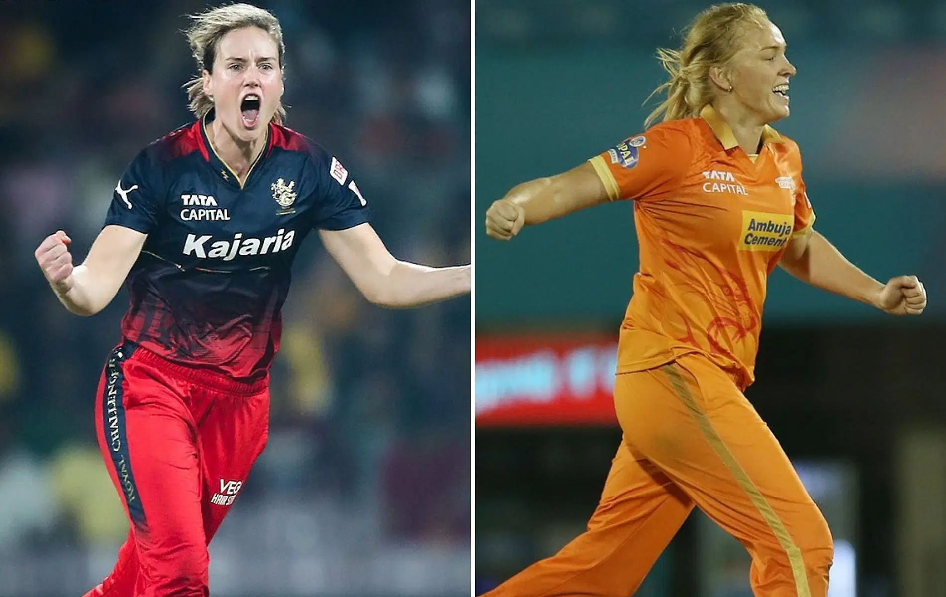 Ellyse Perry (L) and Kim Garth (R). (Pics: Twitter)