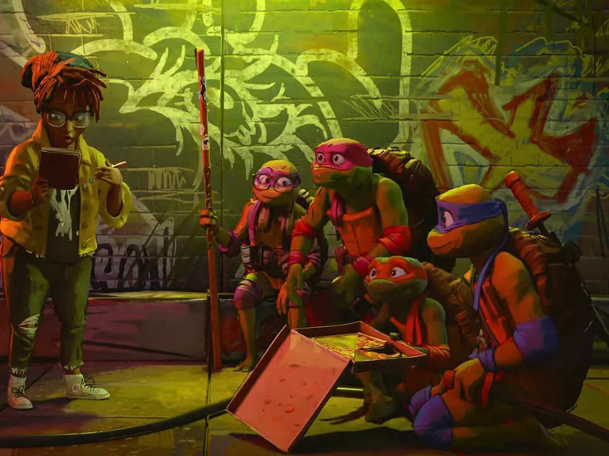 A still from Teenage Mutant Ninja Turtles: Mutant Mayhem trailer (Image via Paramount Pictures)