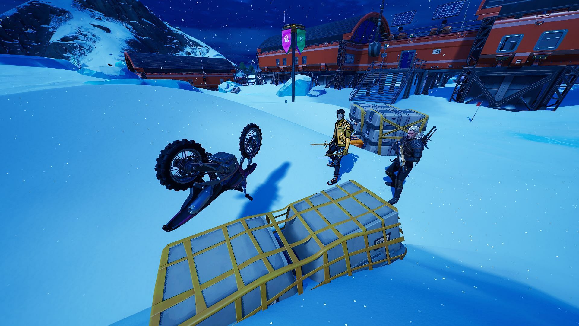 Flip the vehicle to get it back into action (Image via Epic Games/Fortnite)