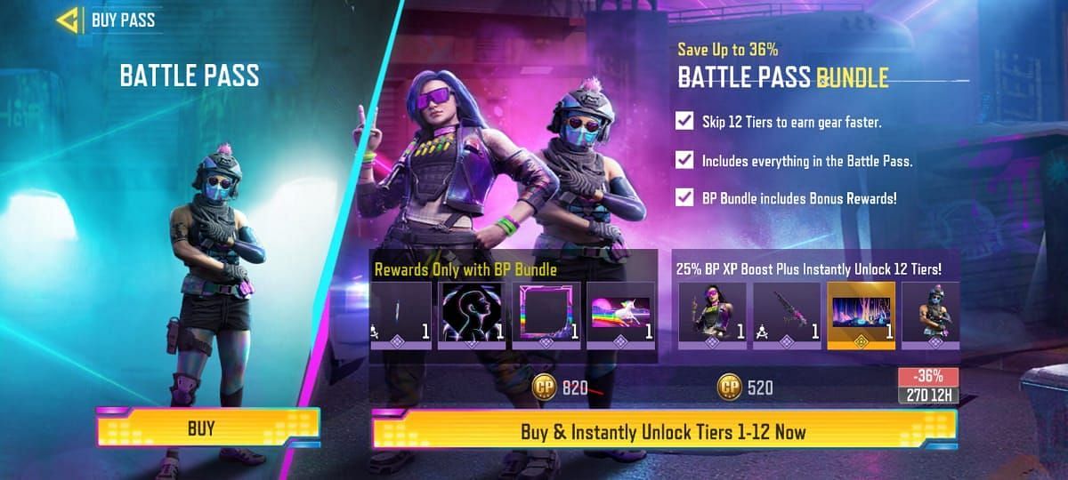 Battle Pass Bundle in Call of Duty Mobile Season 3: Rush (Image via Activision)