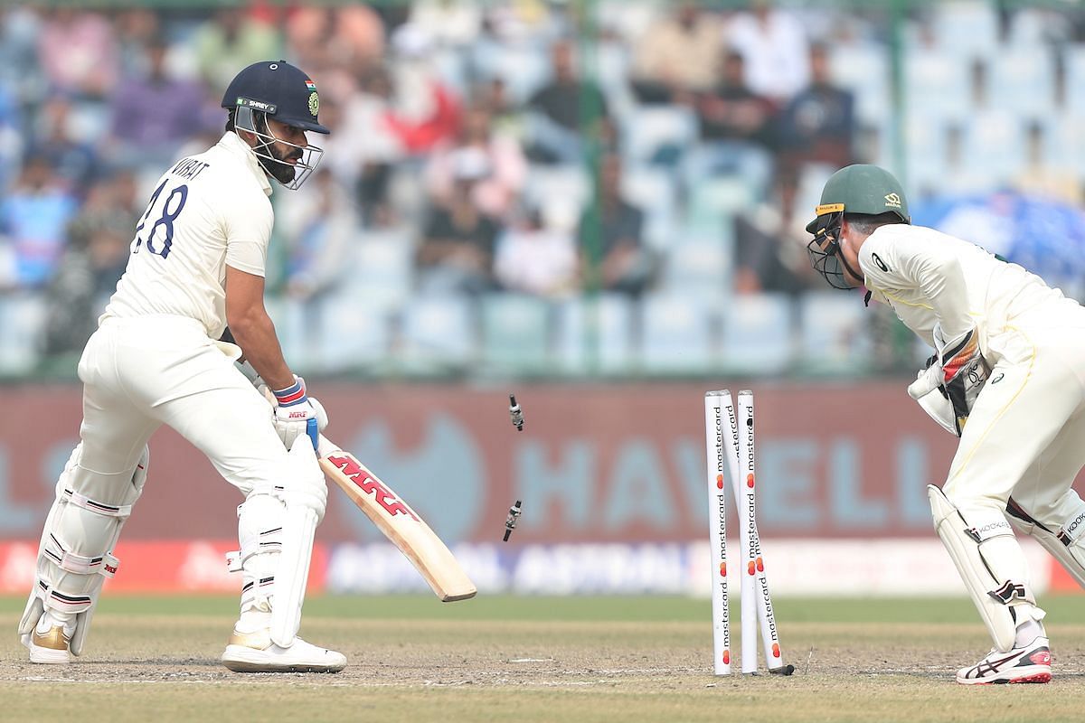 Virat Kohli was stumped by Alex Carey in Delhi. (Image Credits: Twitter