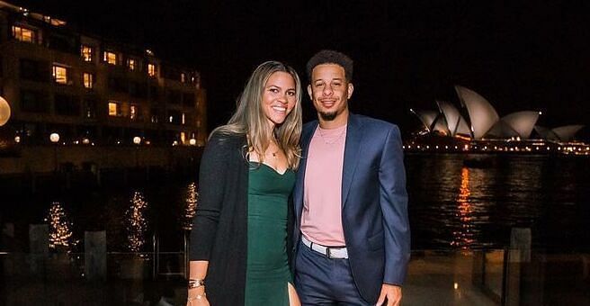 Seth Curry With His Wife