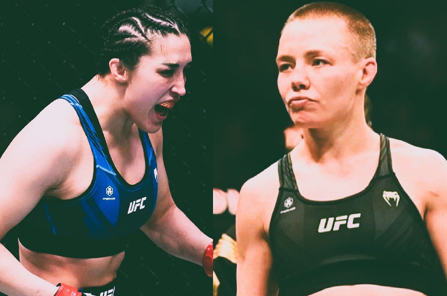 Suarez vs. Namajunas [Images via @tatianasuarezufc & @rosenamajunas on Instagram]