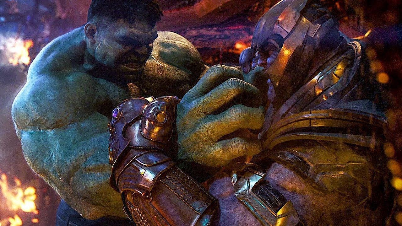 The incredible Hulk takes on Thanos in an epic battle (Image via Marvel Studios)