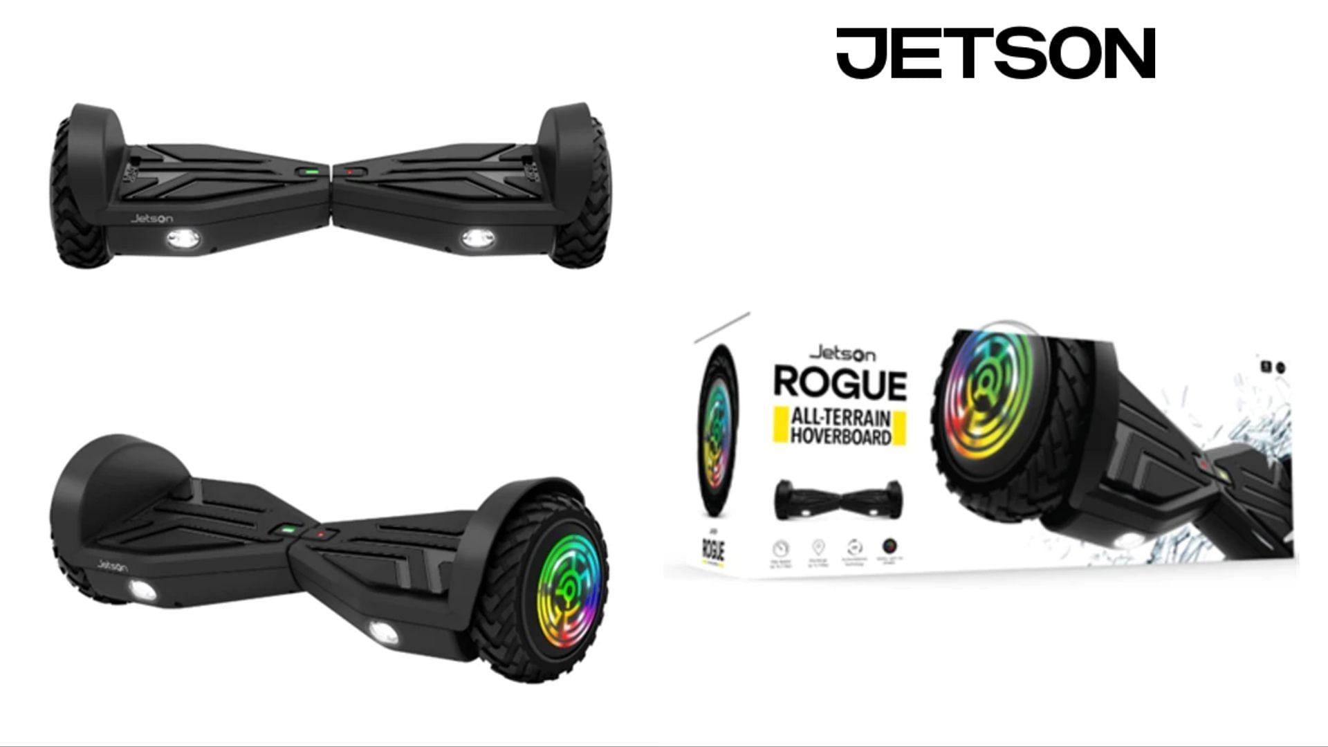 the recalled 42-volt Jetson Rogue self-balancing scooters/hoverboards pose a risk of overheating and fire hazard (Image via CPSC/Jetson Electric Bikes LLC)