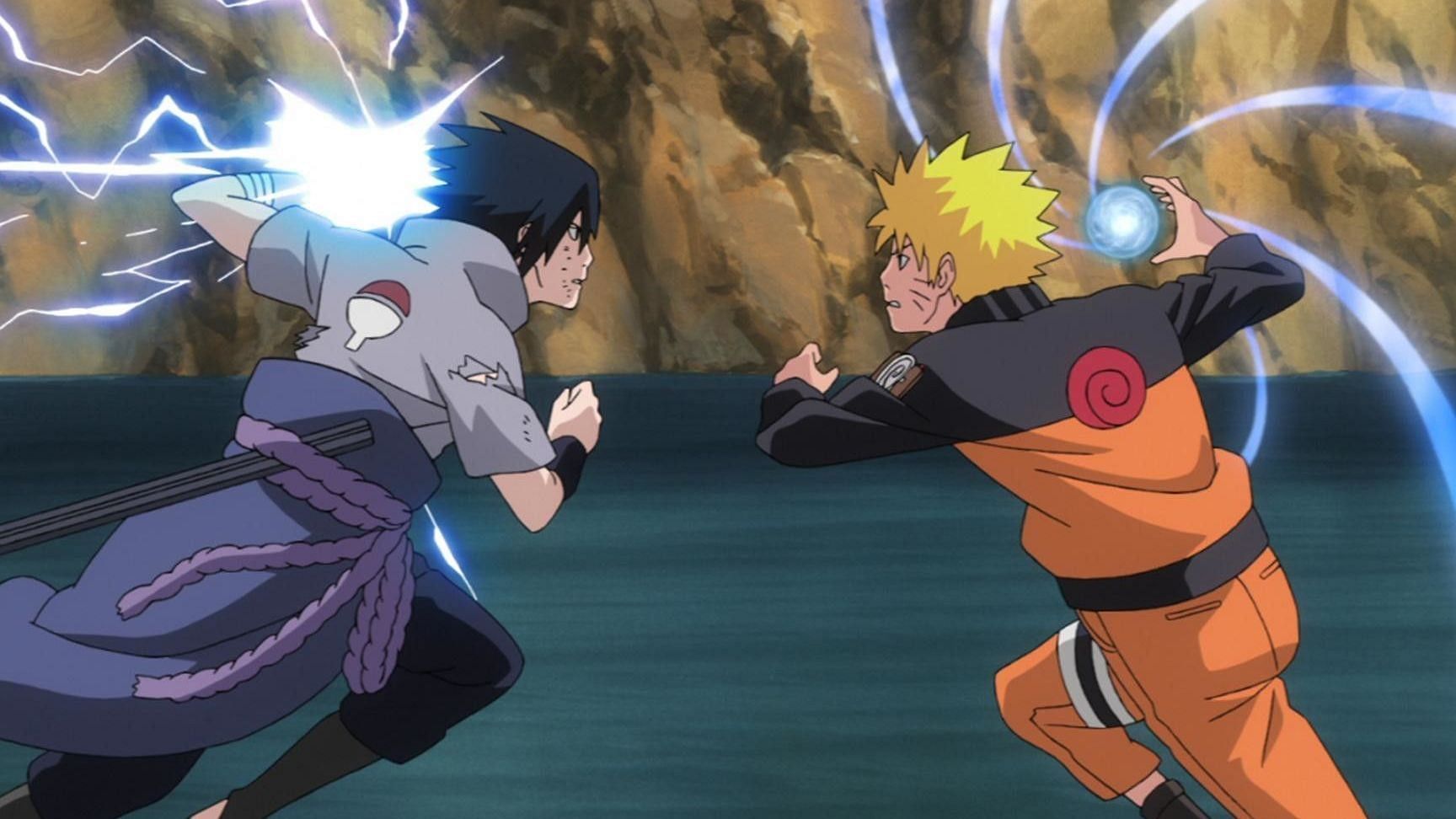 Naruto vs. Sasuke (Image via Pierrot)