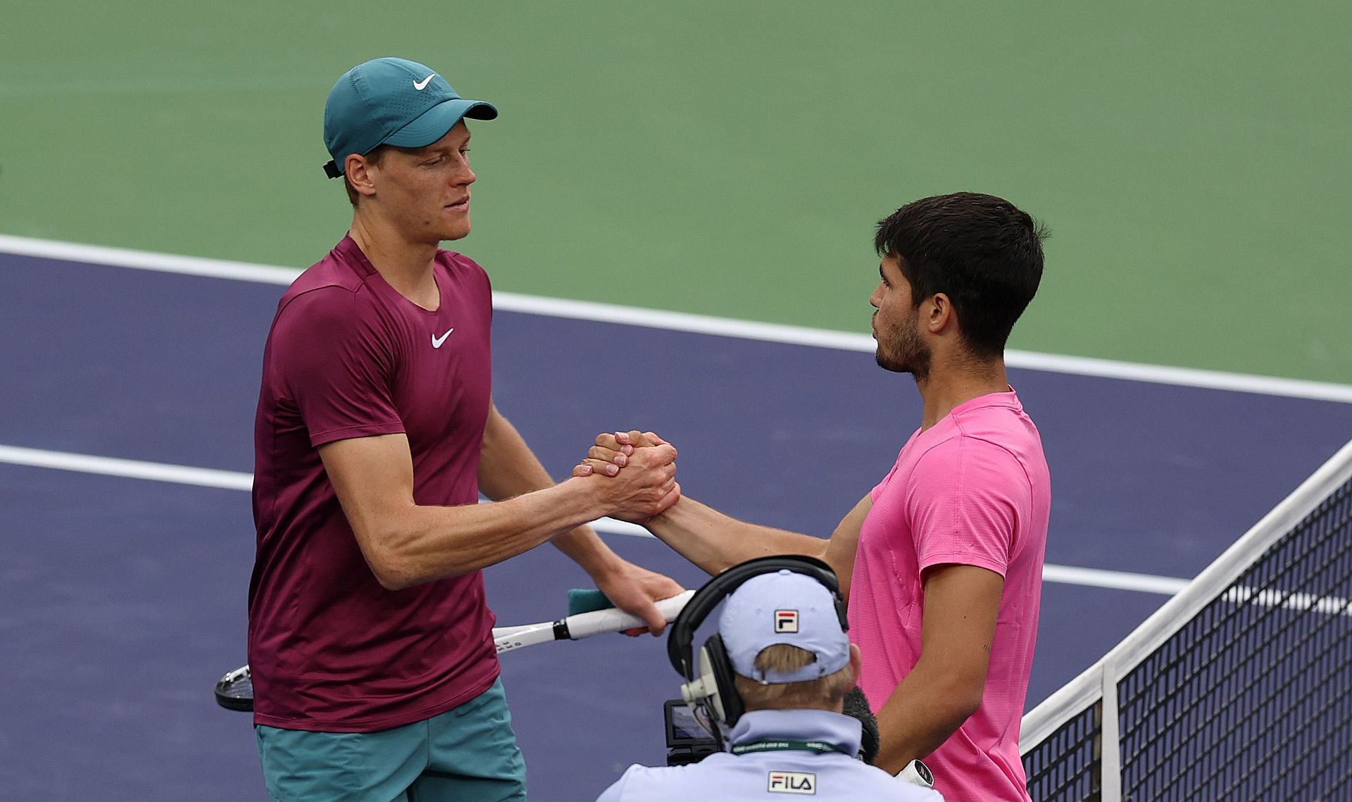 Carlos Alcaraz and Jannik Sinner at Indian Wells 2023