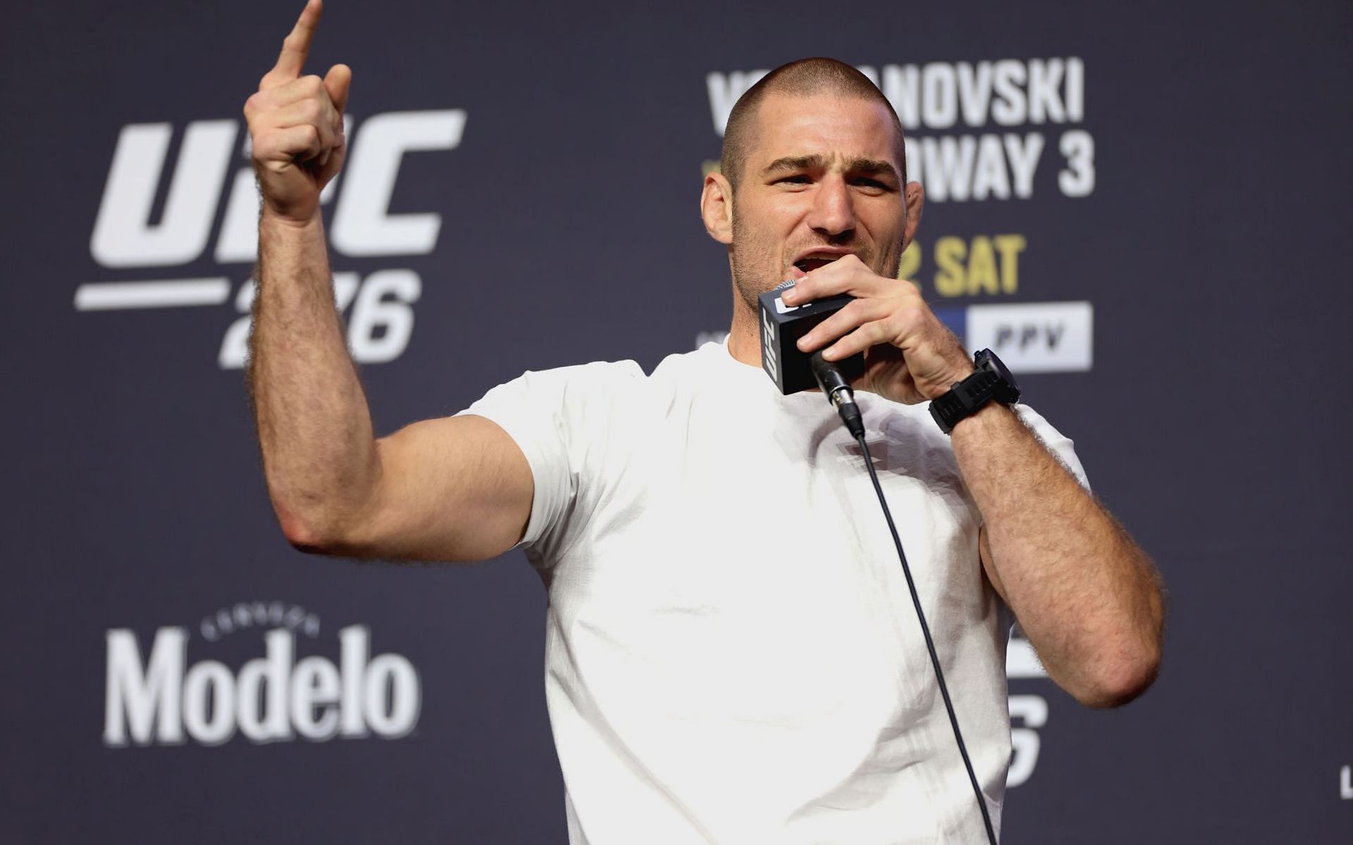 Sean Strickland at the UFC 276 Press Conference