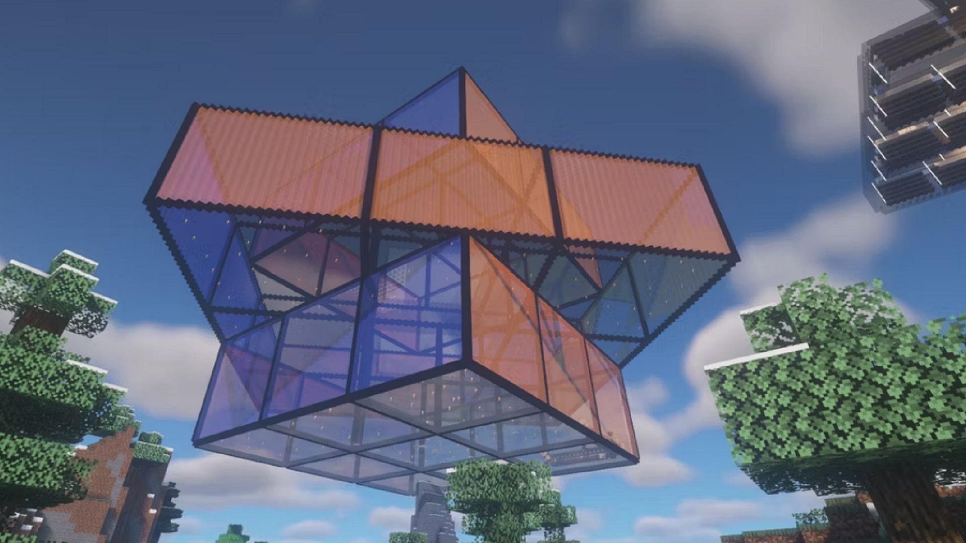 This mega base centers on amazing geometric placement (Image via u/Sana49/Reddit)