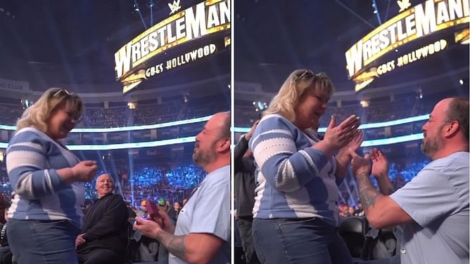 [WATCH] Fan proposes to his partner during WWE SmackDown; did she say yes?