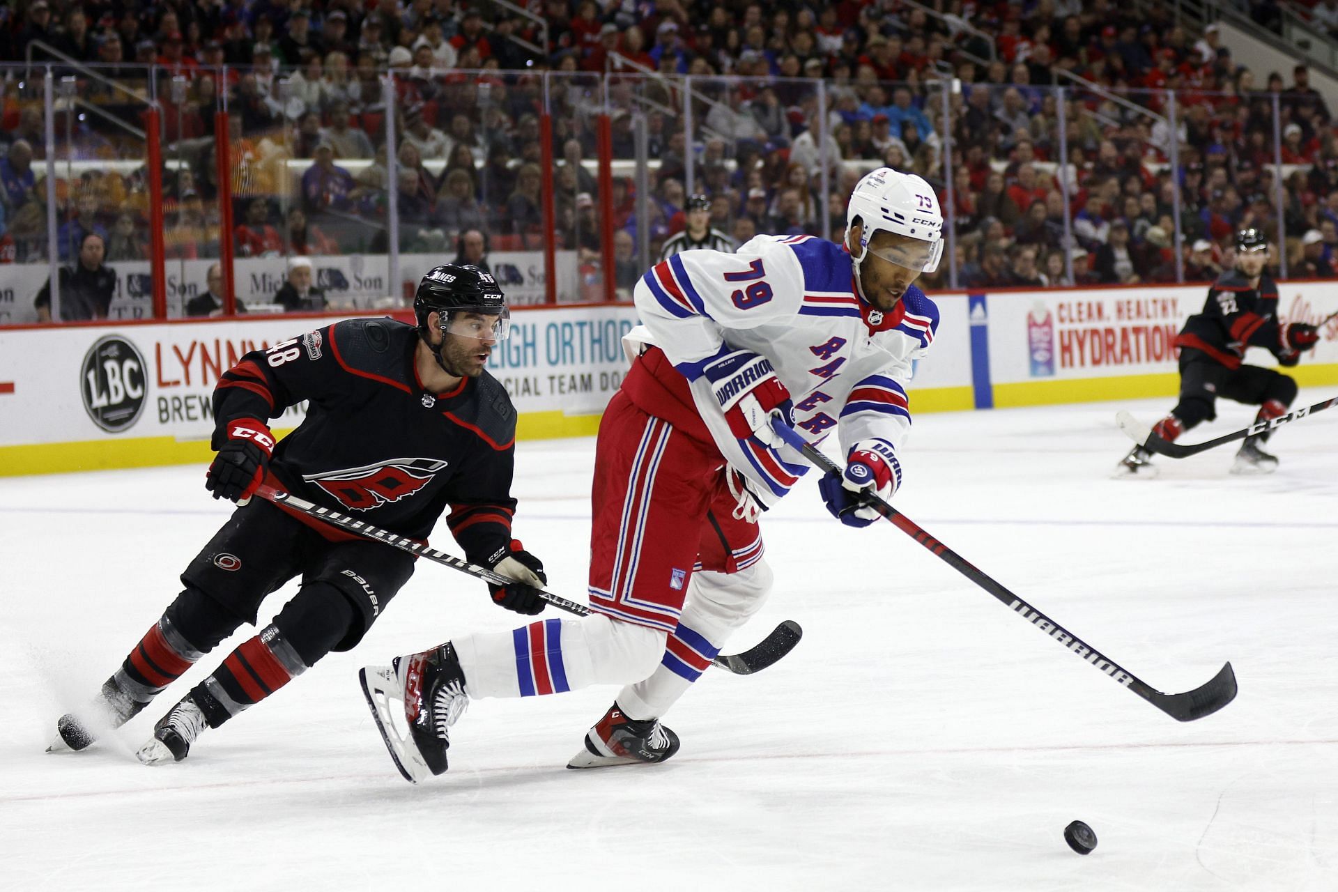 New York Rangers defenseman K'Andre Miller during the third period