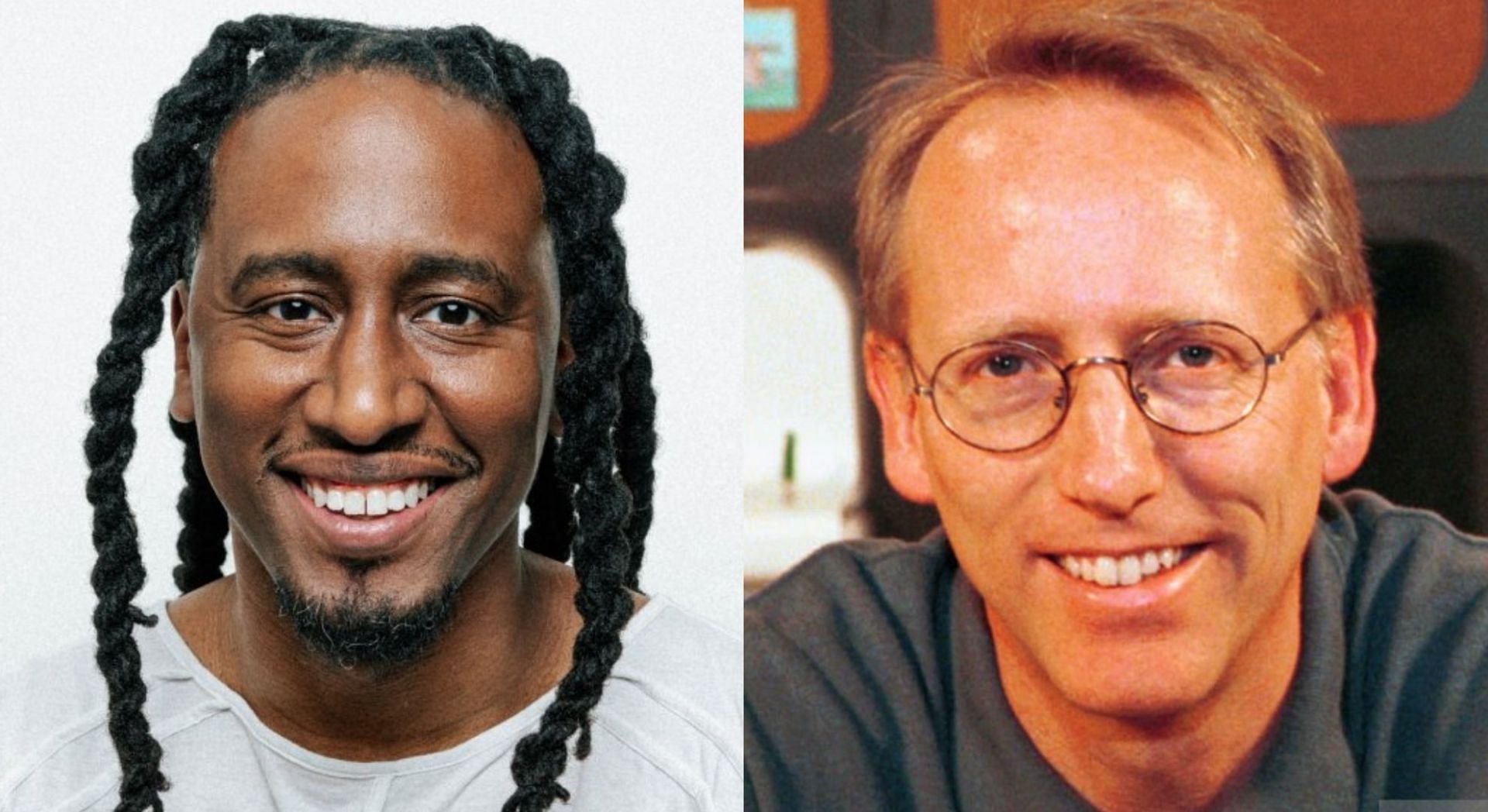 Scott Adams sat for an interview with Hotep Jesus in the wake of his controversy (Image via Monero Bull/Twitter and Getty Images)