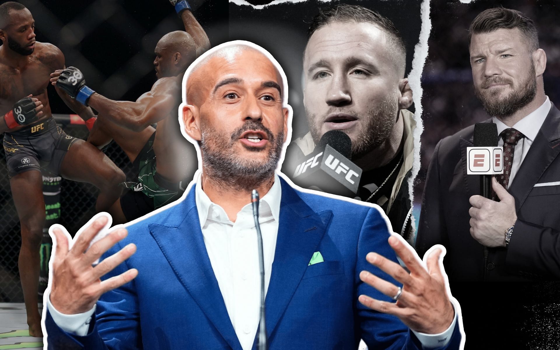Jon Anik comes out in defense of Michael Bisping after Justin Gaethje