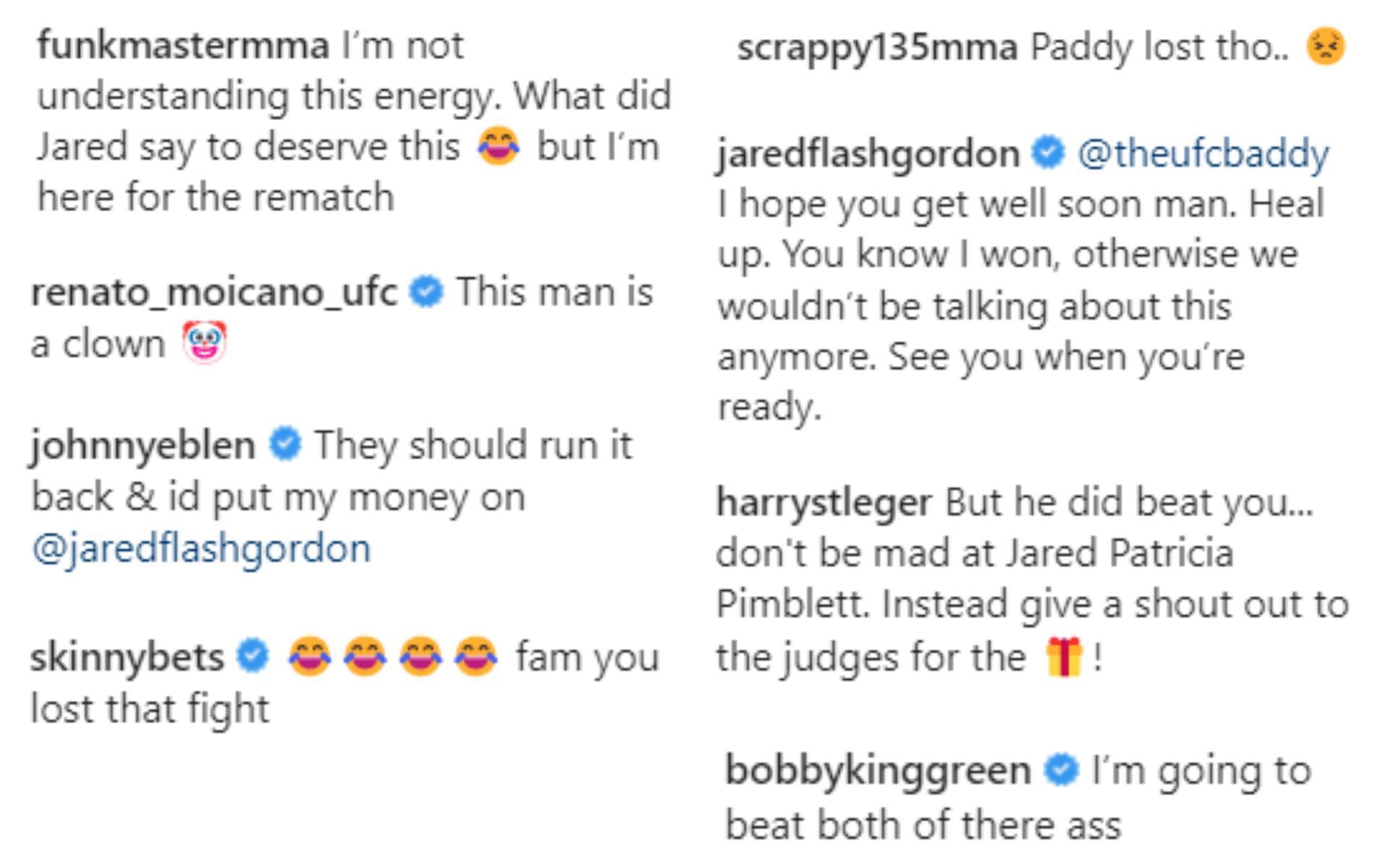 Fighters react to Pimblett&#039;s rant on Jared Gordon