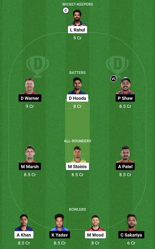 LSG vs DC Dream11 Prediction Team, Head To Head League