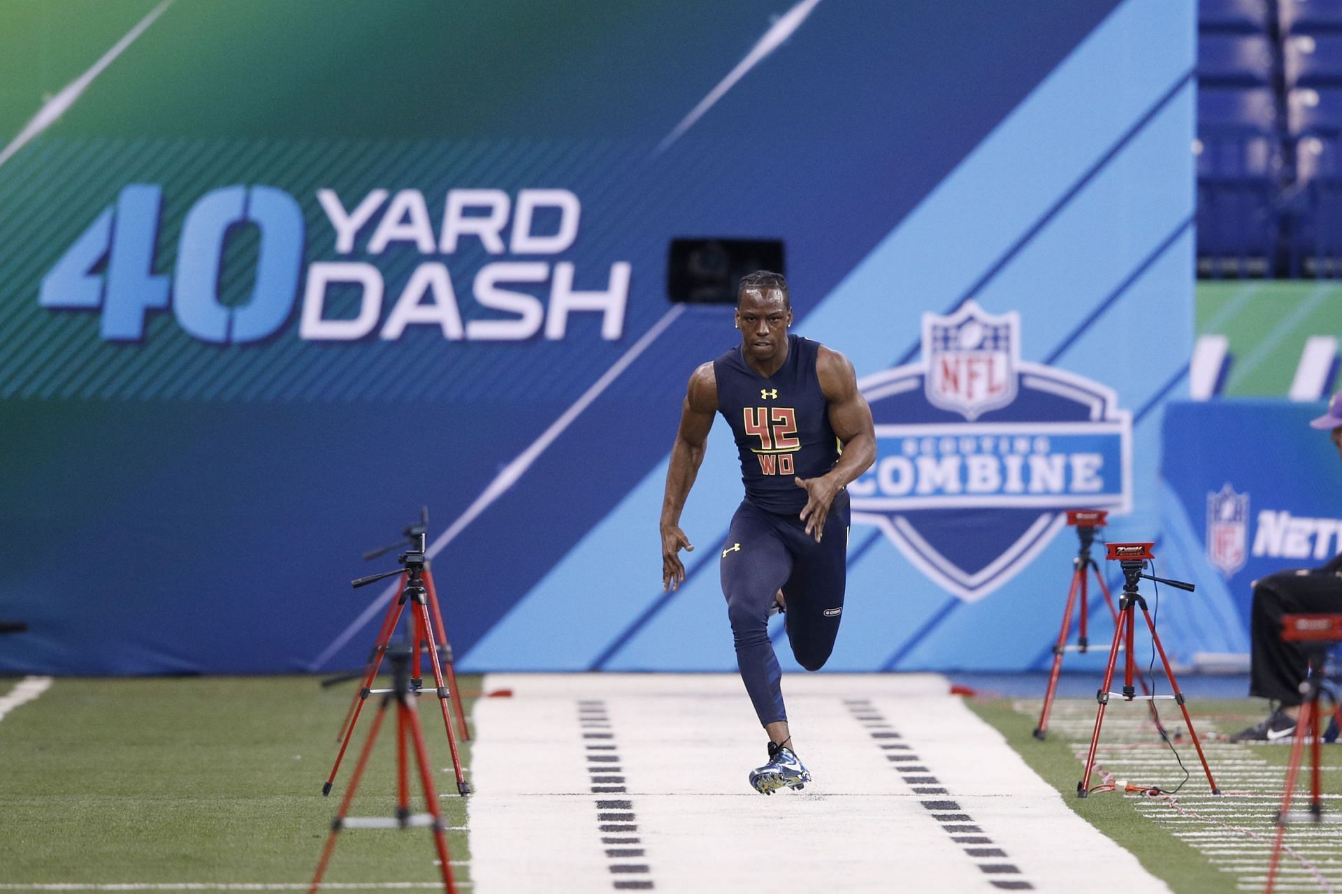 John Ross during 2017 NFL Combine - Day 4