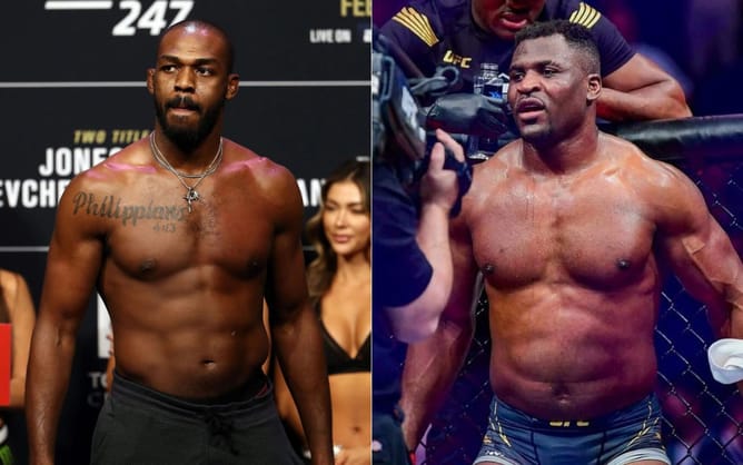 Jon Jones momentarily brings out old persona to put Francis Ngannou in his place