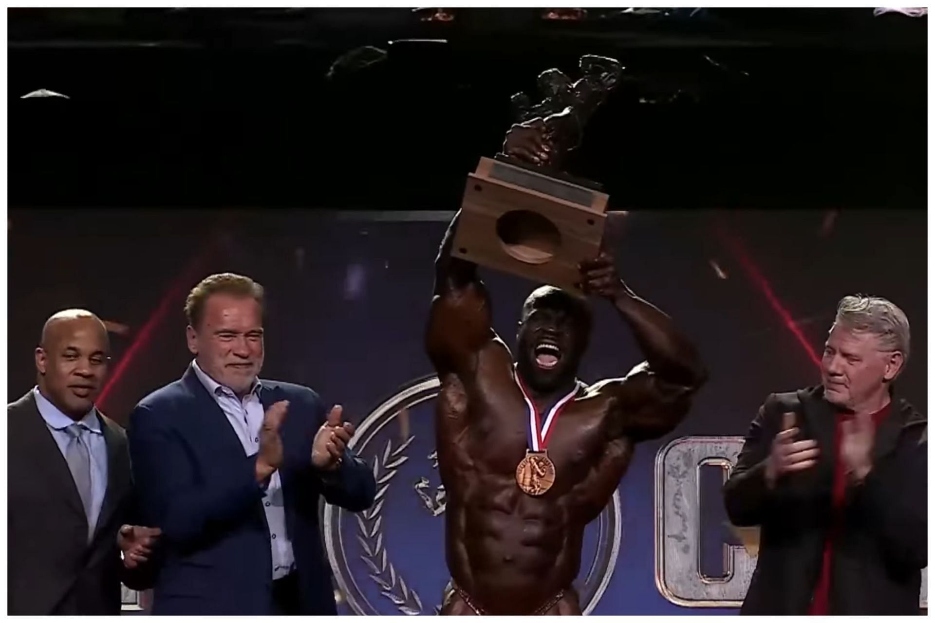 Samson Dauda wins the 2023 Arnold Classic: Image via YouTube (All About Olympia)