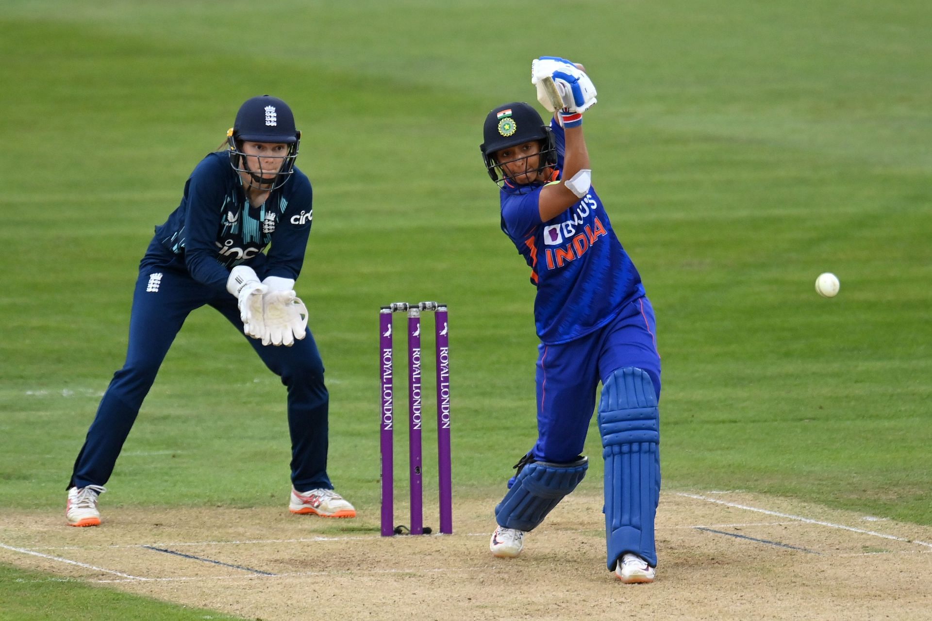 The Indian captain in action during the Canterbury ODI. Pic: Getty Images