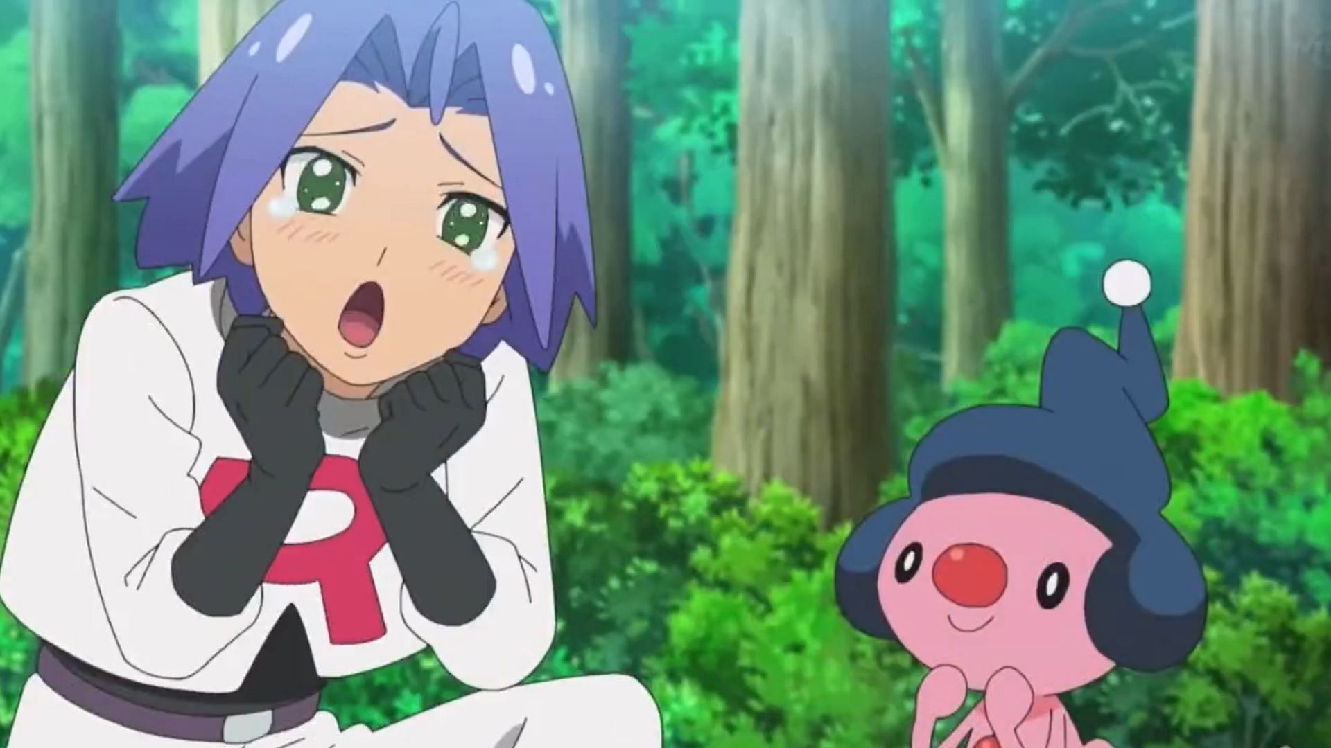 James and Mime Jr. as seen in Pokemon: Mezase Pokemon Master episode 9 (Image via OLM)