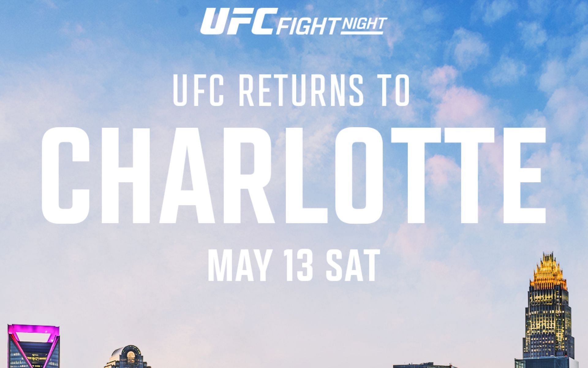 UFC announces return to Charlotte for event in May