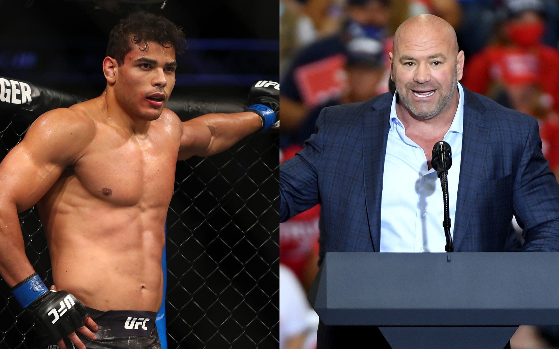 Paulo Costa (left) Dana White (right)