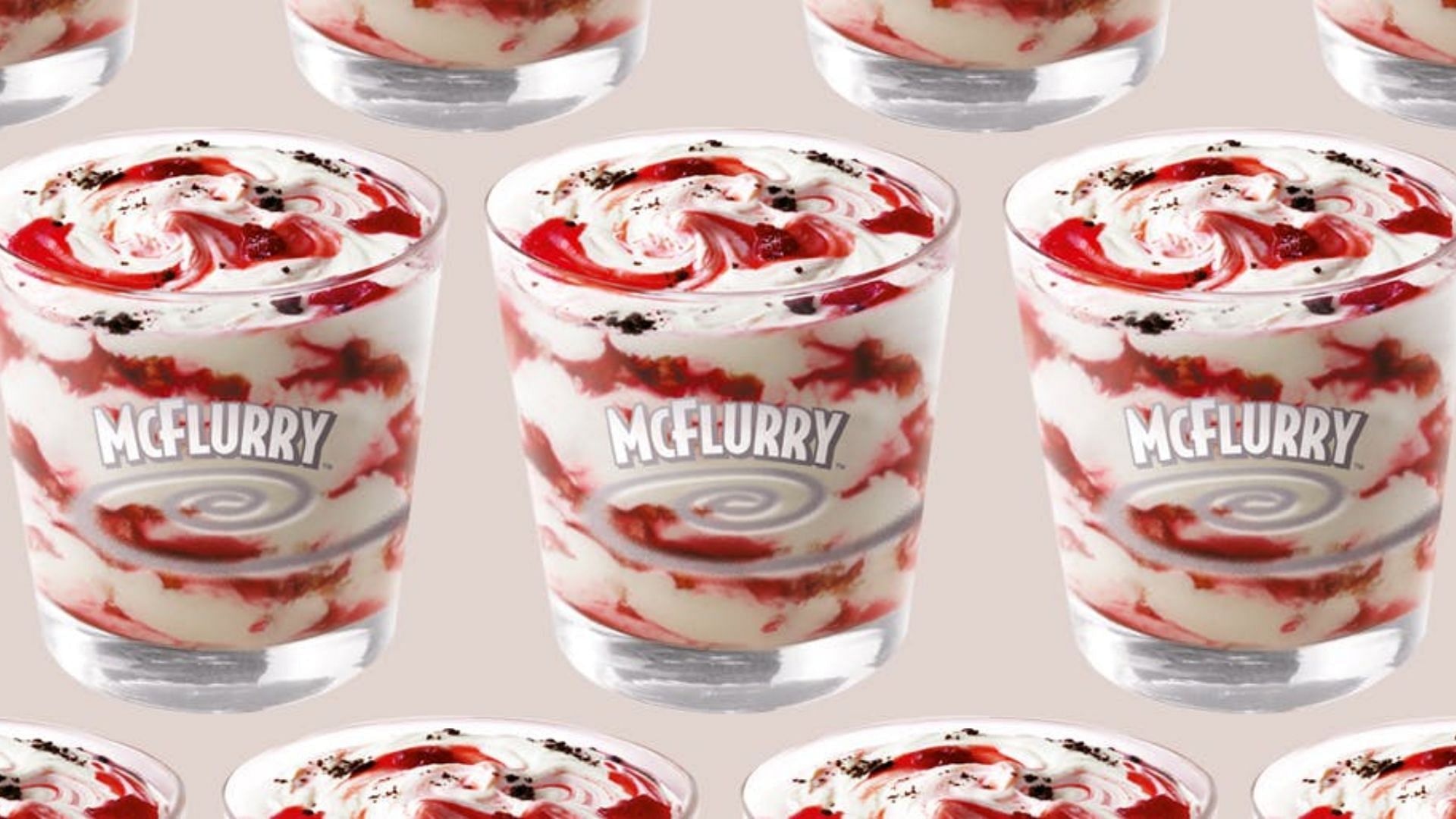 the all new Strawberry Shortcake McFlurry is loaded with strawberry-flavored clusters and crispy, buttery shortbread cookies (Image via @thekrazycouponladyon Instagram/McDonald&rsquo;s)