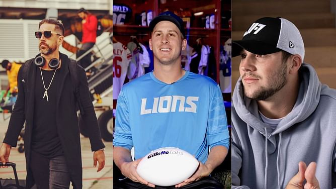 Where is Aaron Rodgers? Packers QB spotted with Josh Allen, Jared Goff amid Jets rumors