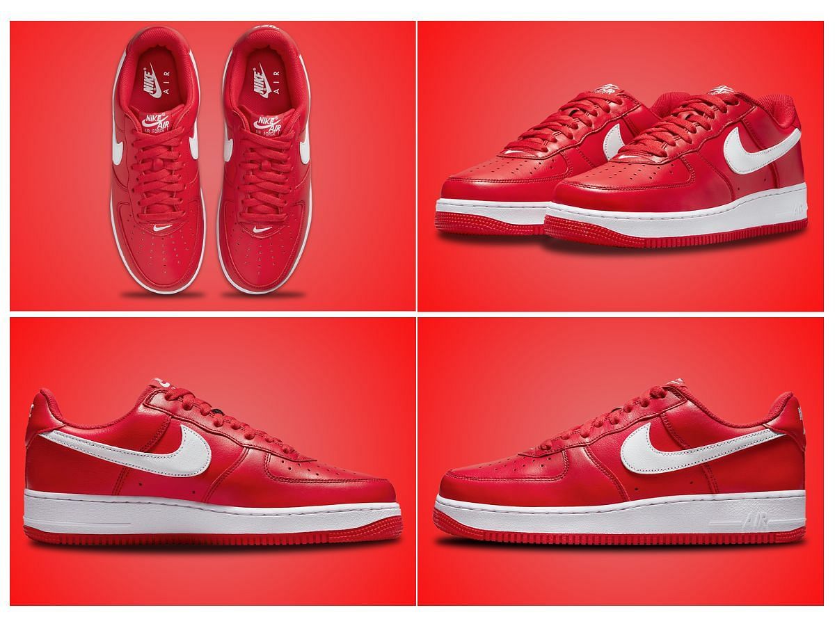 Nike Air Force 1 Low &quot;University Red&quot; sneakers (Image via Sportskeeda)
