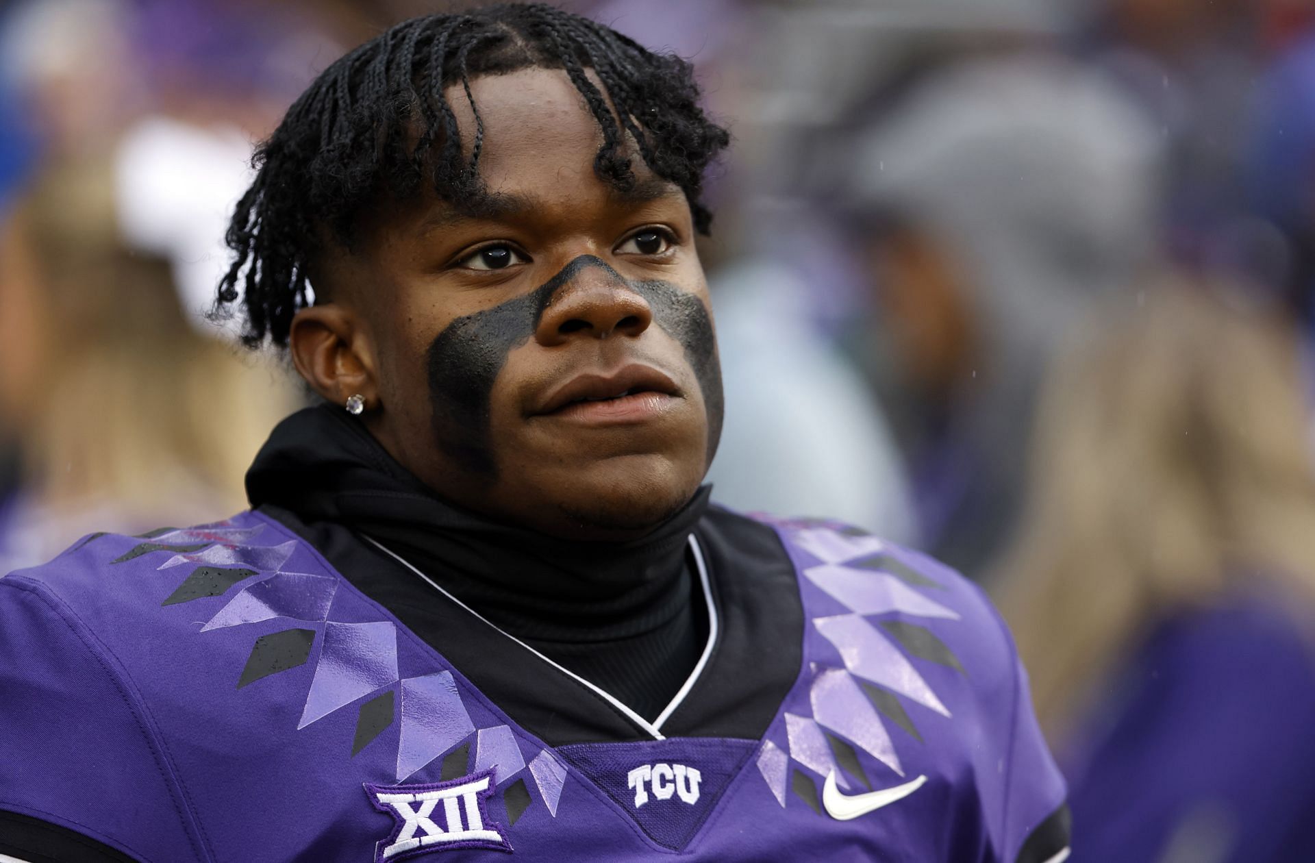 Cornerback Tre&#039;Vius Hodges-Tomlinson of the TCU Horned Frogs