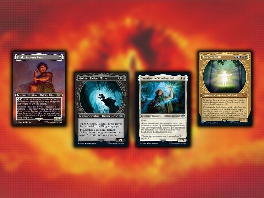 MTG Lord of the Rings cards reveal Sauron, Frodo, and Gollum