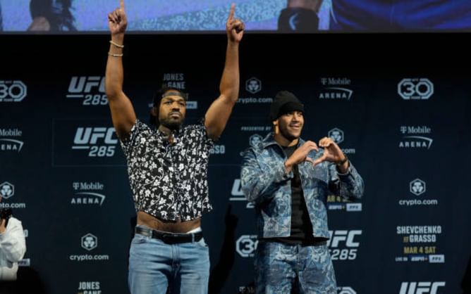 Jon Jones doubts if Ciryl Gane "matches his energy" about the seriousness of the title fight
