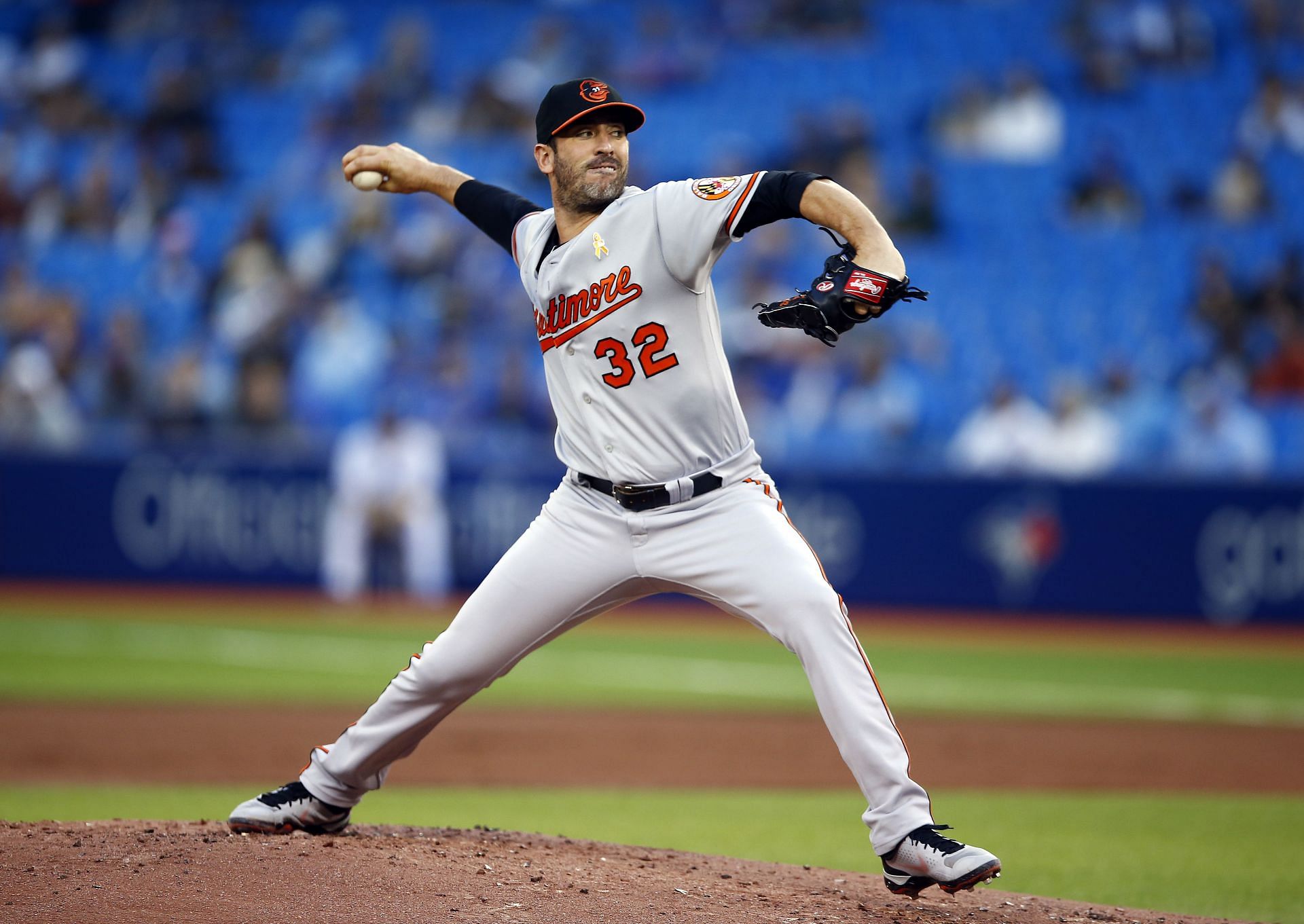 Matt Harvey of the Baltimore Orioles delivers a pitch.