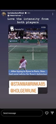 Boris Becker Instagram story.