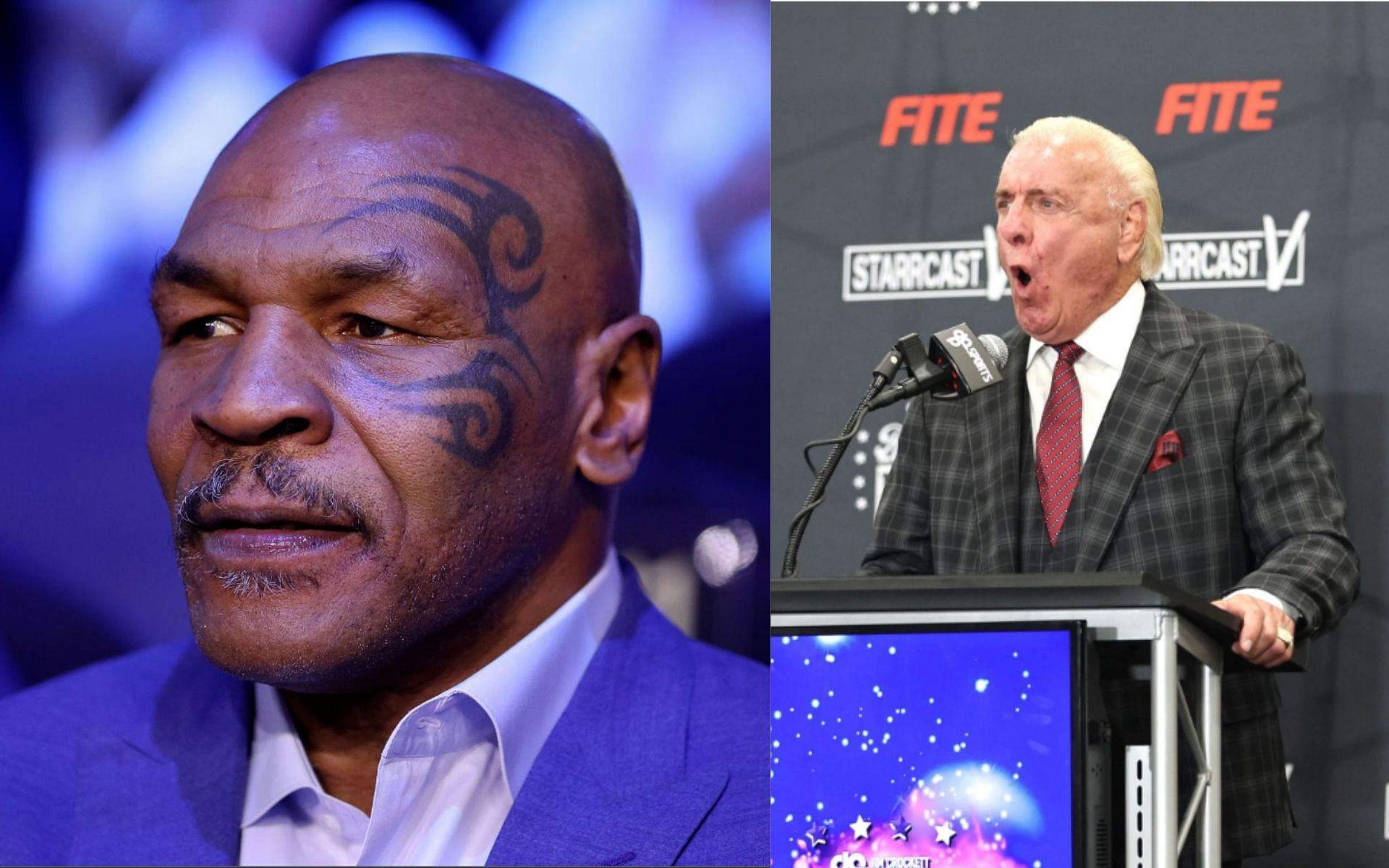 Mike Tyson  (Left) and Ric Flair (Right)  (Image credits: Getty Images).